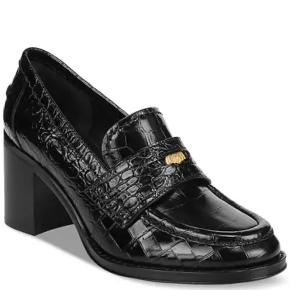 Veronica Beard Shoes - Veronica Beard Women's Croco Penny 70 Loafer High Heel Pumps New